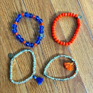 Orange and Blue Bracelet Set
